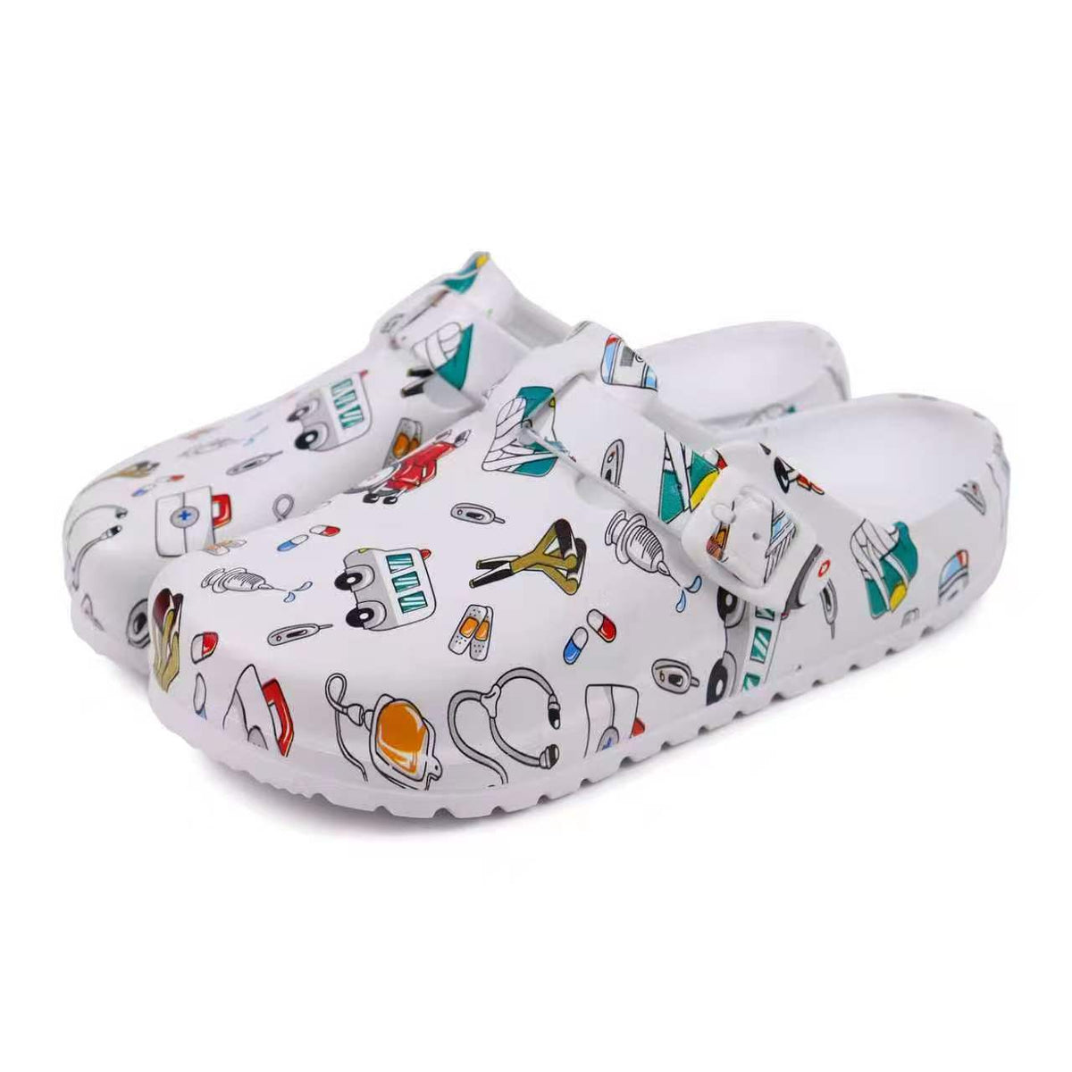 Zuecos clínicos Nursies™ blancos 2