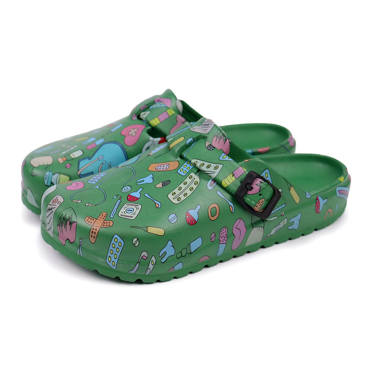 Zuecos clínicos Nursies™ verdes